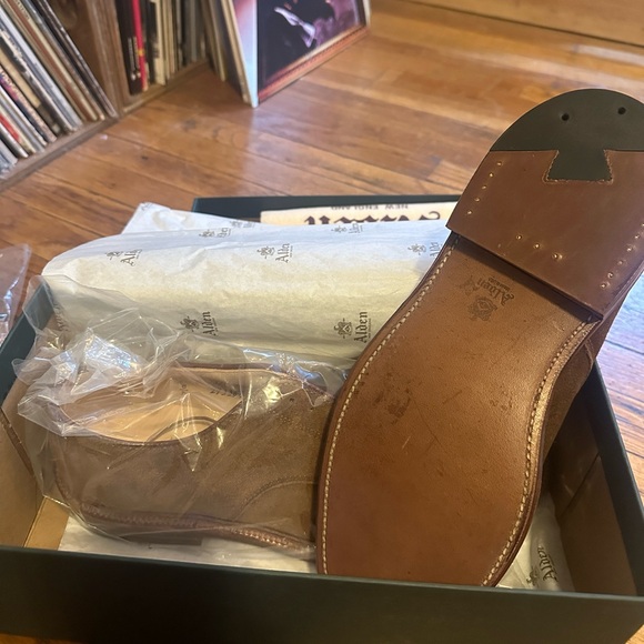Alden Plain Toe Blucher Snuff Suede 9D Brand New - Picture 2 of 4